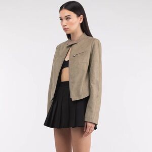 Oak and Fort Vegan Tan Suede Mott Jacket